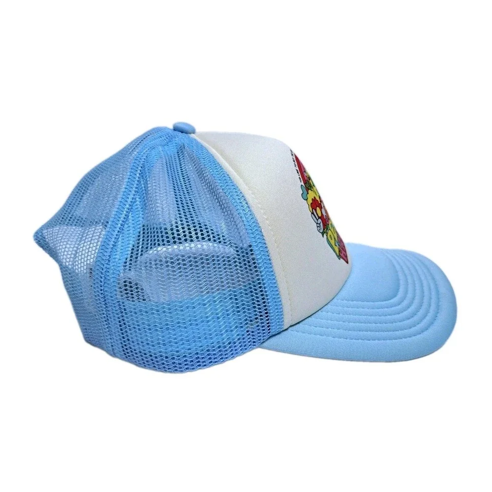 American Eagle Perfect Harmony Coca Cola Coke Hippie Retro Trucker Hat Cap Blue